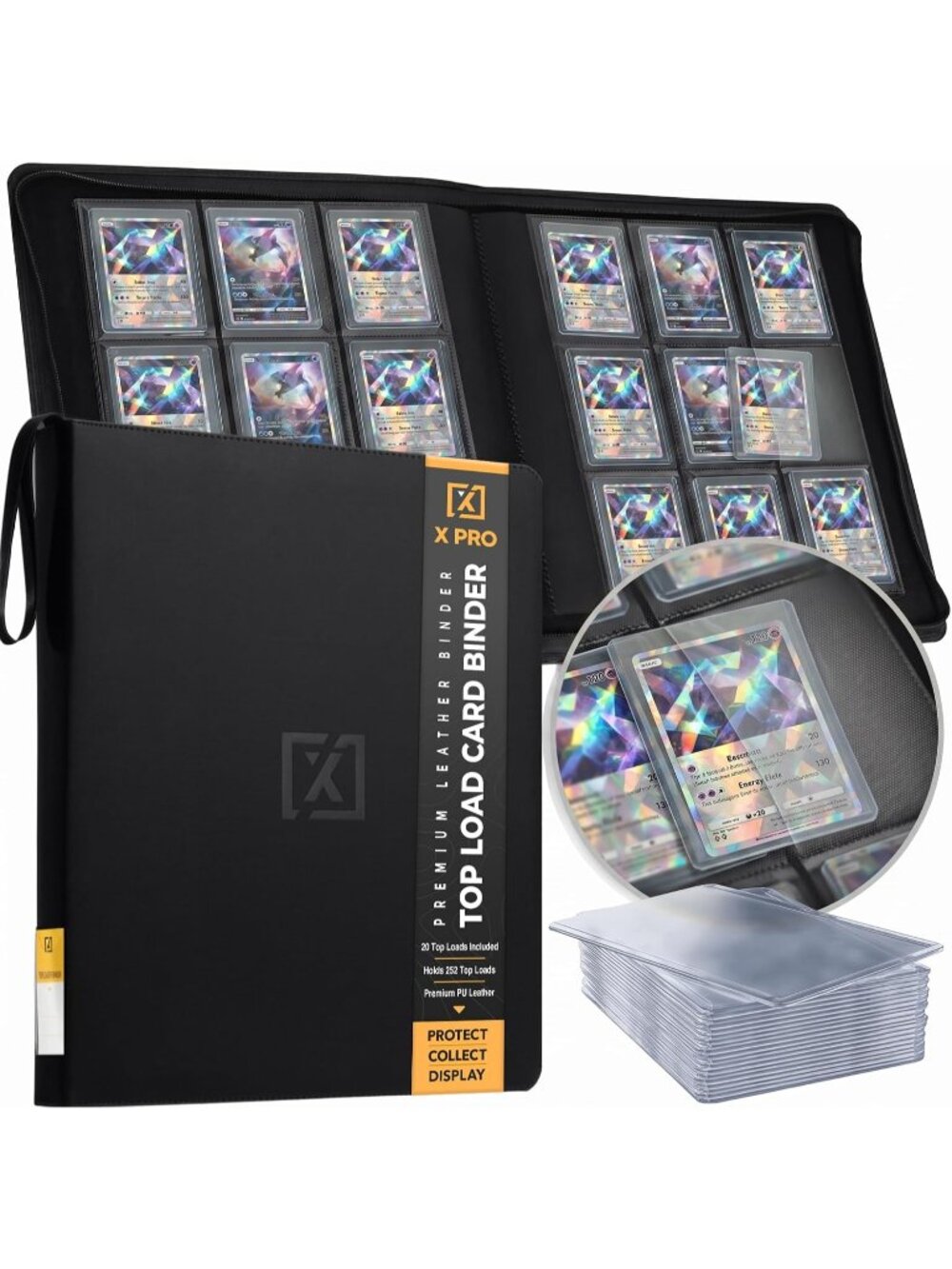 New X PRO Top Load Card Binder - Compatible with Top-loading Card Cases